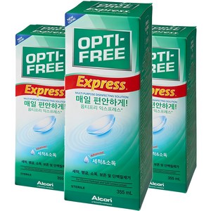 옵티프리 익스프레스 렌즈세정액, 355ml, 3개