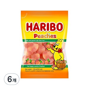 하리보 피치스 젤리, 100g, 6개