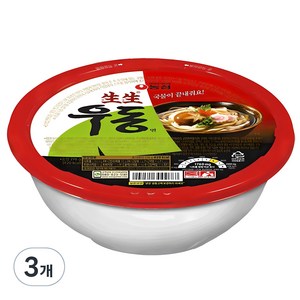 농심 생생우동용기, 276g, 3개