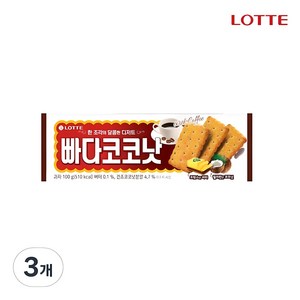 롯데제과 빠다코코낫, 100g, 3개