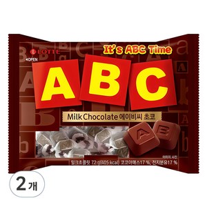 롯데웰푸드 ABC 초콜릿, 187g, 2개