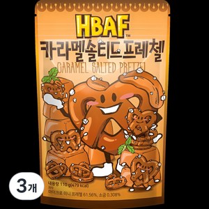 바프 카라멜 솔티드 프레첼, 110g, 3개