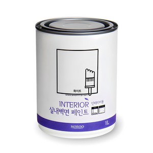 노루페인트 실내벽면용 페인트, 화이트, 1L, 1개