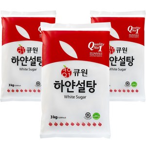 큐원 하얀 설탕, 3kg, 3개