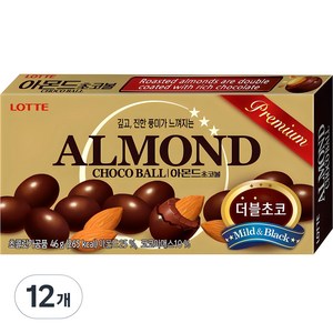 롯데웰푸드 아몬드 초코볼, 46g, 12개