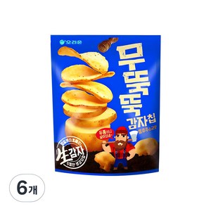 무뚝뚝감자칩 통후추 소금맛 과자, 60g, 6개