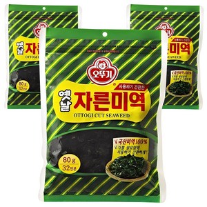 오뚜기 옛날 자른 미역, 80g, 3개