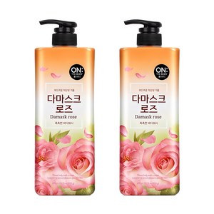 온더바디 플라워 약산성 퍼퓸 바디워시 다마스크 로즈, 875ml, 2개