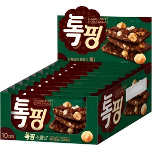 오리온 톡핑 헤이즐넛&그래놀라, 43g, 10개