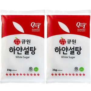 큐원 하얀 설탕, 3kg, 2개