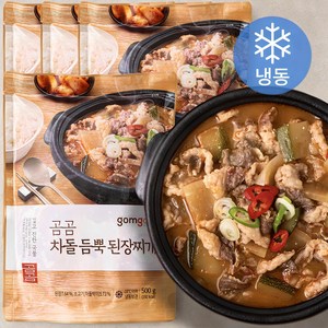 곰곰 차돌듬뿍 된장찌개 (냉동), 500g, 4개