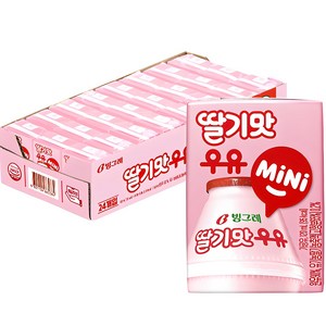 빙그레 딸기맛 우유 MiNi, 120ml, 24개