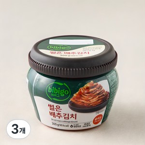 비비고 썰은 배추김치 용기, 300g, 3개