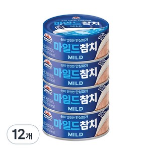 사조참치 마일드 참치 안심따개, 100g, 12개