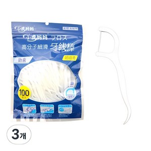 2in1 일회용 치실, 7.7cm, 100개입, 3개