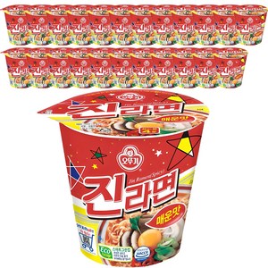 오뚜기 진라면 컵 매운맛 65g, 24개