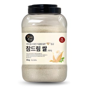 Prime Field 2024년산 햅쌀 경기 참드림 백미, 특등급, 4kg, 1개