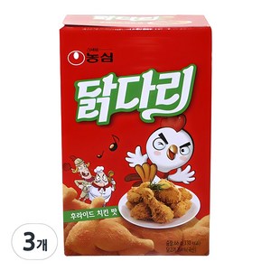 농심닭다리 후라이드 치킨맛, 66g, 3개