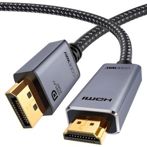 코드웨이 DP to HDMI 케이블, 1개, 1.5m