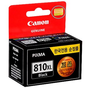 캐논 정품 잉크 PG810 MP287 MP258 MP276 MP237 프린터잉크, PG-810XL(검정), 1개
