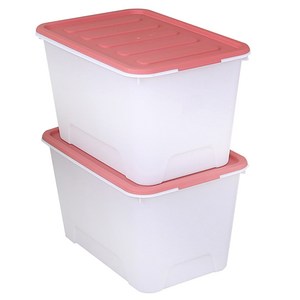 가쯔 멀티블럭 리빙박스, 레드, 72L, 2개