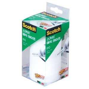 스카치 매직 셀로판 테이프 세이빙팩 810R-6 18mm X 32m, 6개입