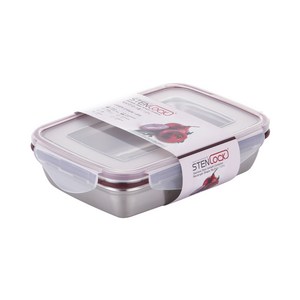 스텐락 클래식 직사각 6-1호 (1000ml) 스텐밀폐용기, 1개, [색상]본상품