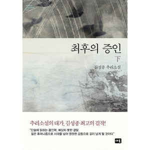 최후의 증인(하):김성종 추리소설, 새움, 김성종 저