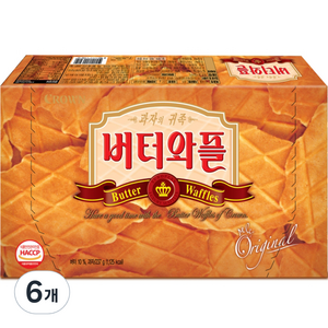 크라운 버터와플, 237g, 6개