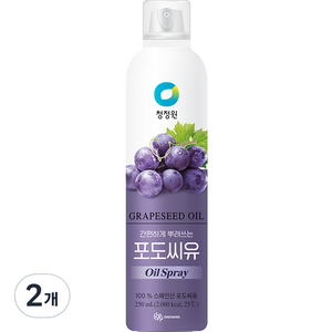 청정원 포도씨유 스프레이, 2개, 250ml