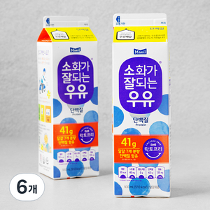 매일유업 소화가 잘되는 우유 단백질, 930ml, 6개