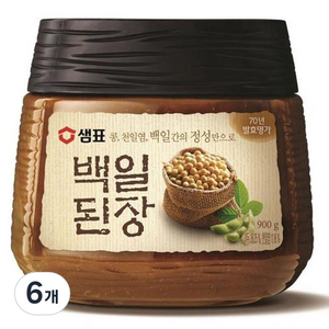 샘표 백일된장, 900g, 6개