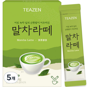 티젠 말차라떼, 14.5g, 7개입, 5개