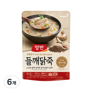 양반 들깨닭죽, 6개, 420g