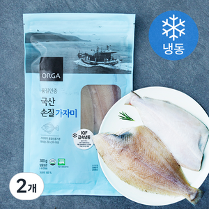 올가홀푸드 품질인증 국내산 손질 가자미 (냉동), 300g, 2개