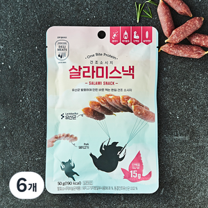 존쿡델리미트 살라미스낵, 50g, 6개