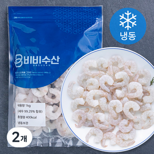 비비수산 생새우살 소소 71/90 (냉동), 1kg 소소 (71/90), 2개