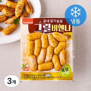 굽네 닭가슴살 그릴 비엔나 마늘 (냉동), 100g, 3개