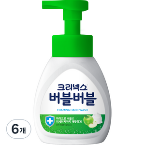 크리넥스 버블버블 핸드워시 퓨어애플, 6개, 250ml