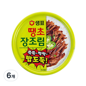 샘표 땡초 장조림 통조림, 90g, 6개