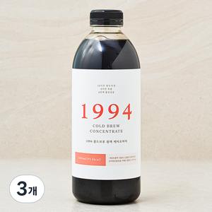 1994 콜드브루 원액 에티오피아 액상커피, 1000ml, 3개