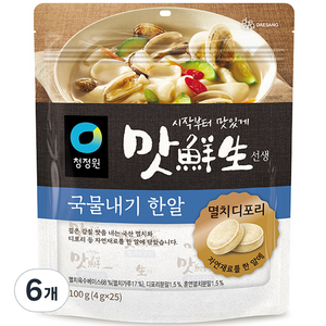 맛선생 멸치디포리 국물내기 한알, 100g, 6개