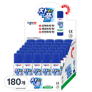 종이나라 착풀 딱풀, 8g, 180개