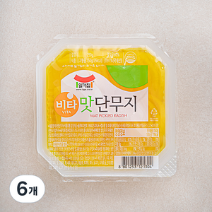 일가집 맛 단무지, 250g, 6개