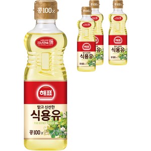 해표 콩기름 식용유, 900ml, 4개