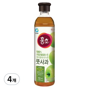 홍초 풋사과 음용식초, 900ml, 4개