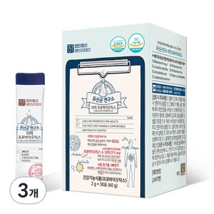 장인정신에브리데이 유산균 연구소 10억 프로바이오틱스, 30회분, 60g, 3개