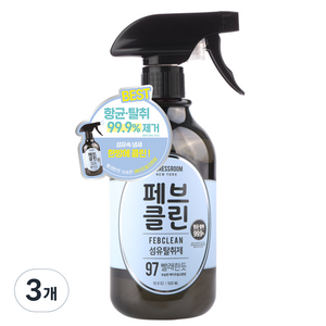 더블유드레스룸 페브클린 97번 에이프릴코튼 섬유탈취제 본품, 500ml, 3개