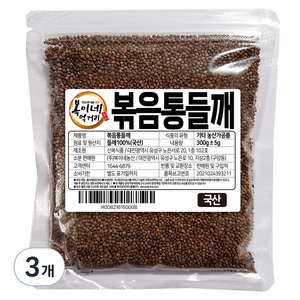 복이네먹거리 국산 볶음통들깨, 300g, 3개