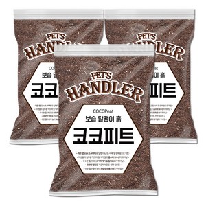 펫츠핸들러 코코피트 보습 달팽이 흙, 2L, 3개